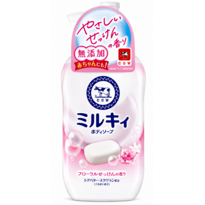Японське рідке мило для тіла COW Milky Body Soap з квітковим ароматом, 500 мл