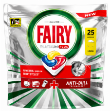 Капсули для посудомийної машини Fairy Platinum Plus All in One Lemon, 25 шт.