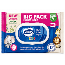 Вологий туалетний папір для дітей Zewa Kids Gentle & Fresh, 80 шт.