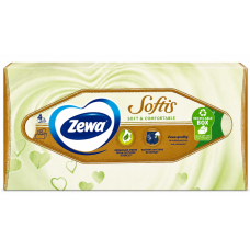 Паперові хустинки Zewa Softis Soft & Comfortable, 4 шари, 80 шт.