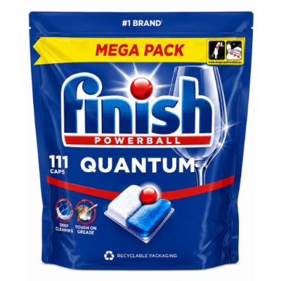 Капсули для посудомийної машини Finish Powerball Quantum Mega Pack, 111 шт.