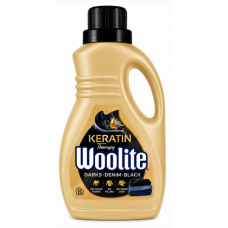 Гель для прання темного одягу Woolite Keratin Therapy Darks Denim Black, 15 прань, 900 мл