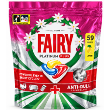 Капсулы для посудомоечной машины Fairy Platinum Plus All in One Lemon, 59 шт.