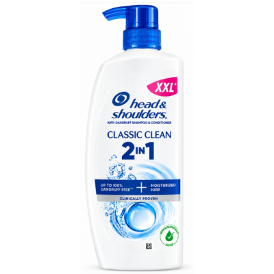 Шампунь-кондиционер 2 в 1 против перхоти Head & Shoulders Classic Clean XXL с дозатором, 800 мл
