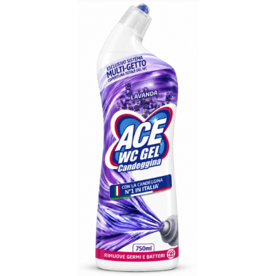 Гель для чищення унітазу з відбілювачем ACE WC Gel Candeggina Lavanda, 750 мл