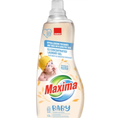 Концентрований гель для прання дитячої білизни Sano Maxima Baby Oat, 1,5 л