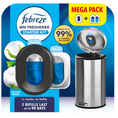 Стартовий набір освіжувача для сміттєвих баків FEBREZE BIN Cotton Fresh