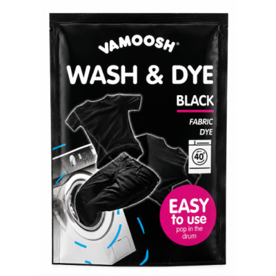 Краситель для тканей Vamoosh Wash & Dye Black, 350 гр