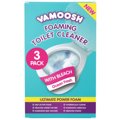 Піна для чищення туалетів Vamoosh Foaming Toilet Cleaner With Bleach Ocean Fresh, 3 саше