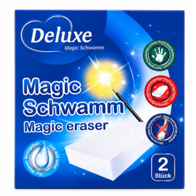 Меламінова губка Deluxe Magic Schwamm Magic Eraser, 2 шт