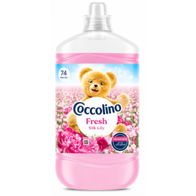 Парфюмированный концентрированный кондиционер Coccolino Шелковистая лилия, 1,7 л, 74 стирки