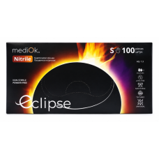 Рукавички нітрилові Mediok Eclipse чорні, розмір S, 100 шт