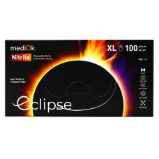 Рукавички нітрилові Mediok Eclipse чорні, розмір XL, 100 шт
