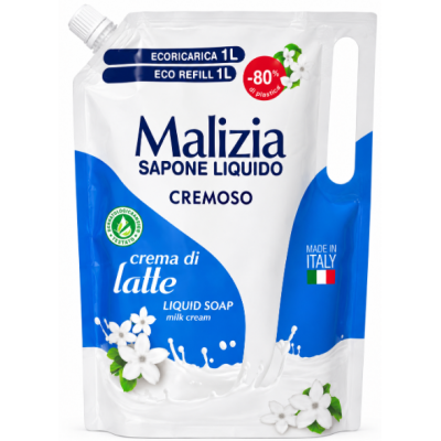 Рідке мило Malizia Cremoso Crema di Latte, 1 л