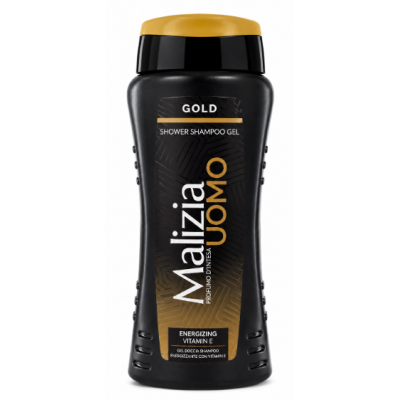Чоловічий гель-шампунь Malizia Uomo Gold Energizing з вітаміном E, 250 мл