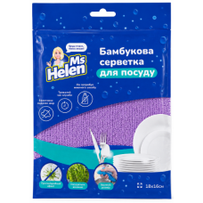 Серветка з бамбукового волокна для миття посуду Ms Helen, 18×16 см