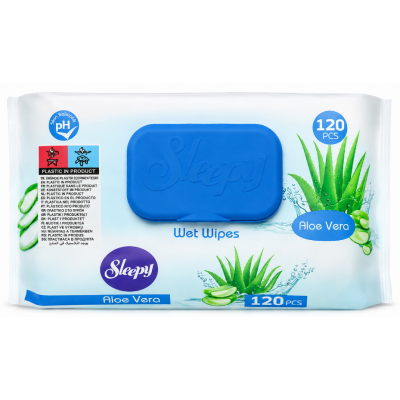 Вологі серветки для догляду за шкірою Sleepy Aloe Vera, 120 шт