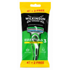 Бритви одноразові Wilkinson Sword Essential 3 Sensitive, 6 шт