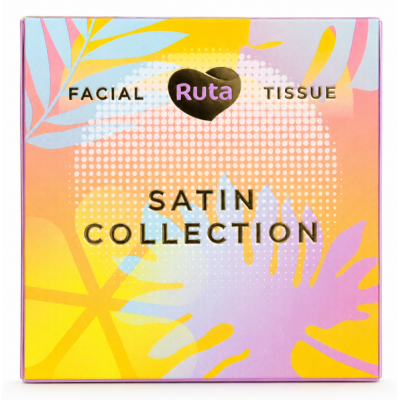 Двошарові косметичні серветки Ruta Satin Collection Куб, 80 шт