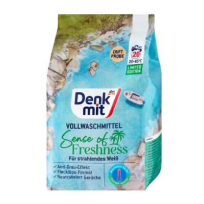 Denkmit пральний порошок для білого та світлого прання Sense of Freshness, 20 прань
