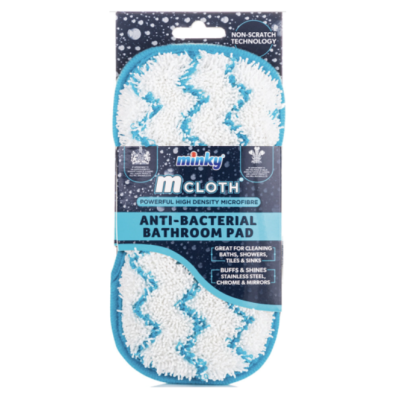 Minky M-Cloth Anti Bacterial Bathroom Cleaning Pad антибактеріальний пад для прибирання ванної кімнати