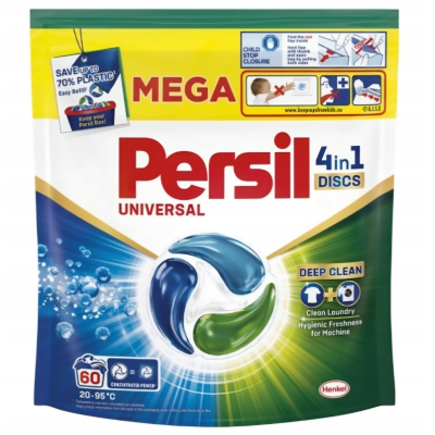 Капсулы универсальные для стирки Persil Discs 4in1 Universal, 60 шт