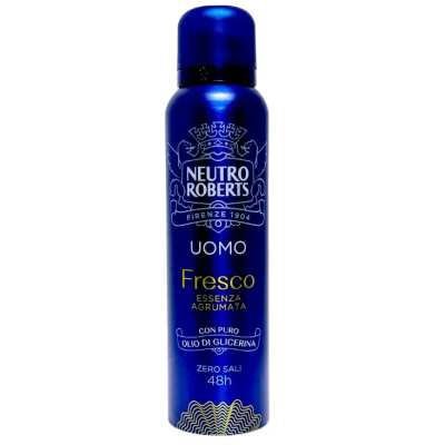 Дезодорант-спрей чоловічий Neutro Roberts Uomo Fresco, 150 мл