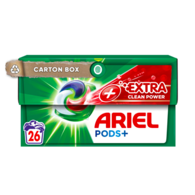 Капсули для прання універсальні Ariel Pods All in 1 + Extra clean power 26 шт
