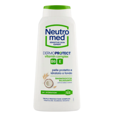 Гель для душу Neutromed Dermoprotect Vitamin Complex з вівсяним молочком і кокосом, 600 мл