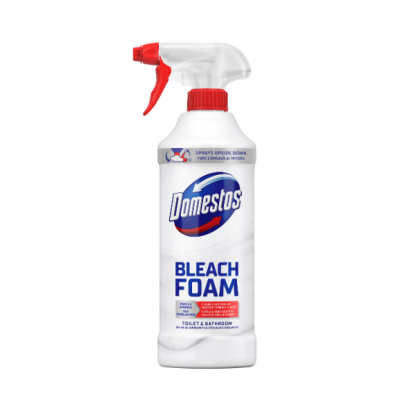 Domestos спрей-піна для чищення ванної та унітазу Bleach Foam з відбілювачем, 435 мл