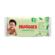 Дитячі вологі серветки Huggies Natural Care Aloe, 56 шт