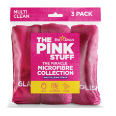 Набір серветок з мікрофібри для чищення різних поверхонь The Pink Stuff, 3 шт