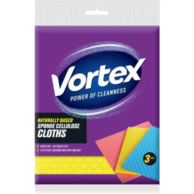Серветки губчасті Vortex, 3 шт