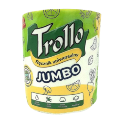 Паперові рушники Trollo Jumbo 2-шарові, 1 рулон