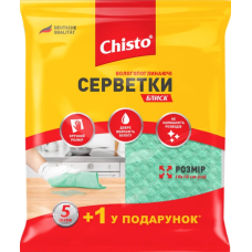 Серветки Chisto Блиск вологопоглинаючі 5+1 шт