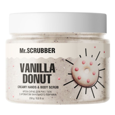 Крем-скраб для рук і тіла з ароматом ванільного пончика Vanila Donut Mr.SCRUBBER 250 г