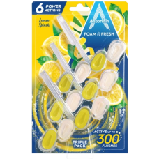 Очисний блок для унітазу Astonish Foam & Fresh Lemon Splash, 3 шт