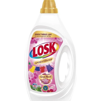 Гель для прання Losk ароматерапія color аромат малазійської квітки, 1,35 л