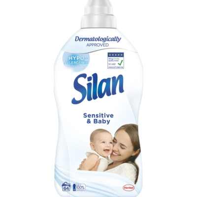 Гіпоалергенний кондиціонер для білизни Silan Sensitive&Baby, 1408 мл