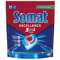 Капсули для миття посуду Somat Excellence 3-в-1 Преміум, 34 шт