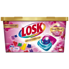 Капсули для прання Losk Power Caps Color Ароматерапія Малазійська квітка, 13 шт