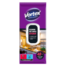 Вологі серветки Vortex для кухні з клапаном, 48 шт