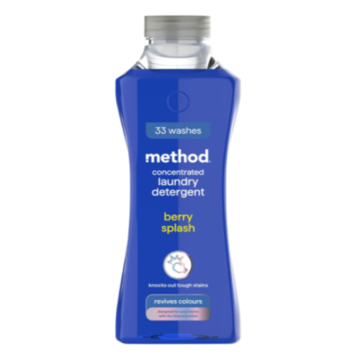 Рідкий концентрований пральний засіб Method Concentrated Laundry Detergent з ароматом Ягідний бриз, 33 прання, 990 мл