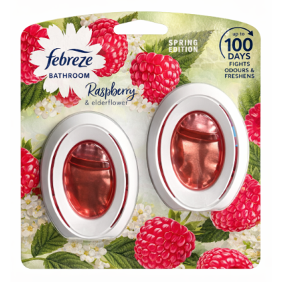 Освіжувач повітря для ванної Febreze Bathroom Raspberry & Elderflower, подвійний набір