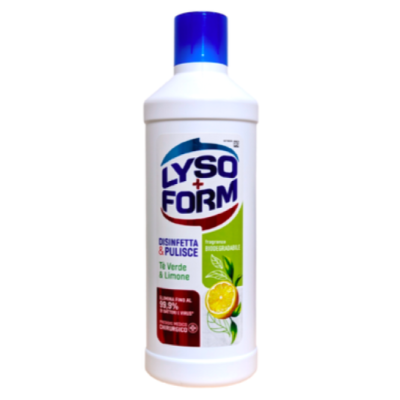 Дезінфікуючий засіб для миття підлоги Lysoform, зелений чай і лимон, 1 л