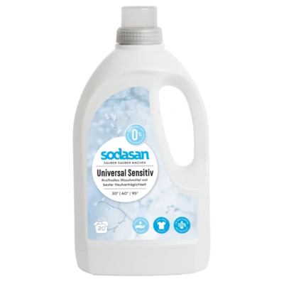 Універсальний органічний рідкий засіб для прання Sodasan Bright&White Sensitiv 1,5 л