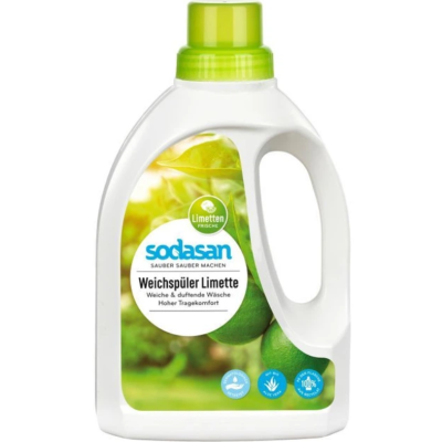 Екологічний кондиціонер для білизни з ароматом лайму Sodasan Fabric Softener 750 мл