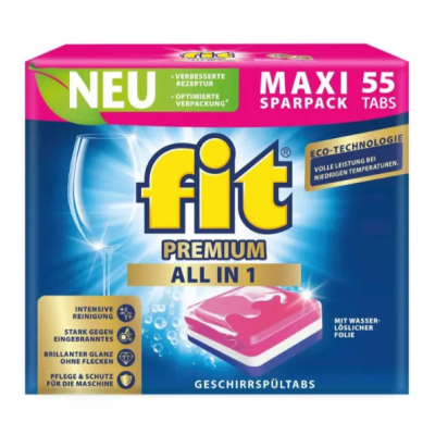 Таблетки для посудомийних машин Fit Premium All in 1, 55 шт