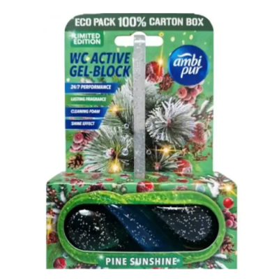 Гелевий блок для унітазу Ambi Pur WC Active Gel-Block «Хвоя», 45 г