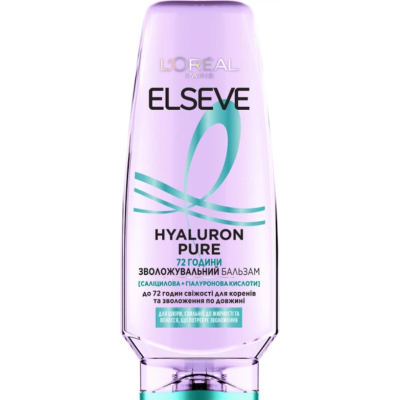 L'Oréal Paris Elseve Hyaluron Pure — легкий зволожувальний бальзам для жирного волосся, 200 мл